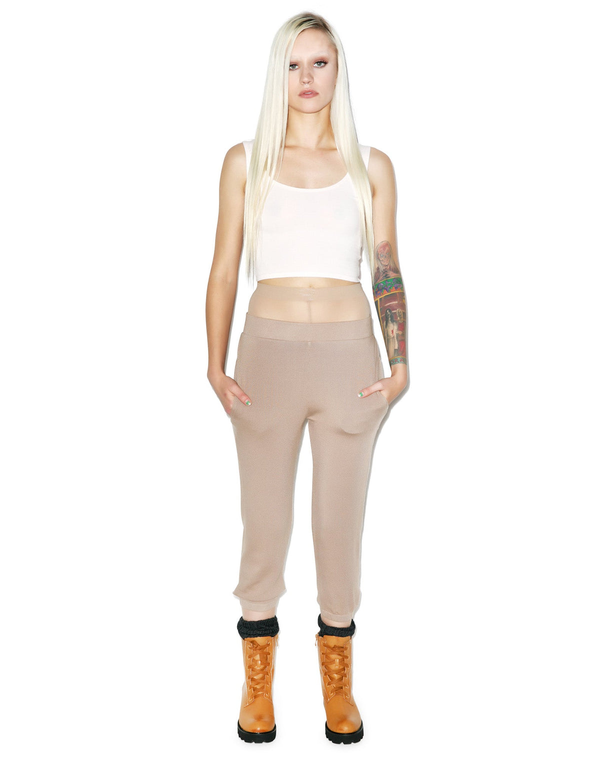 Reeves Fitted Crop Tank - Black