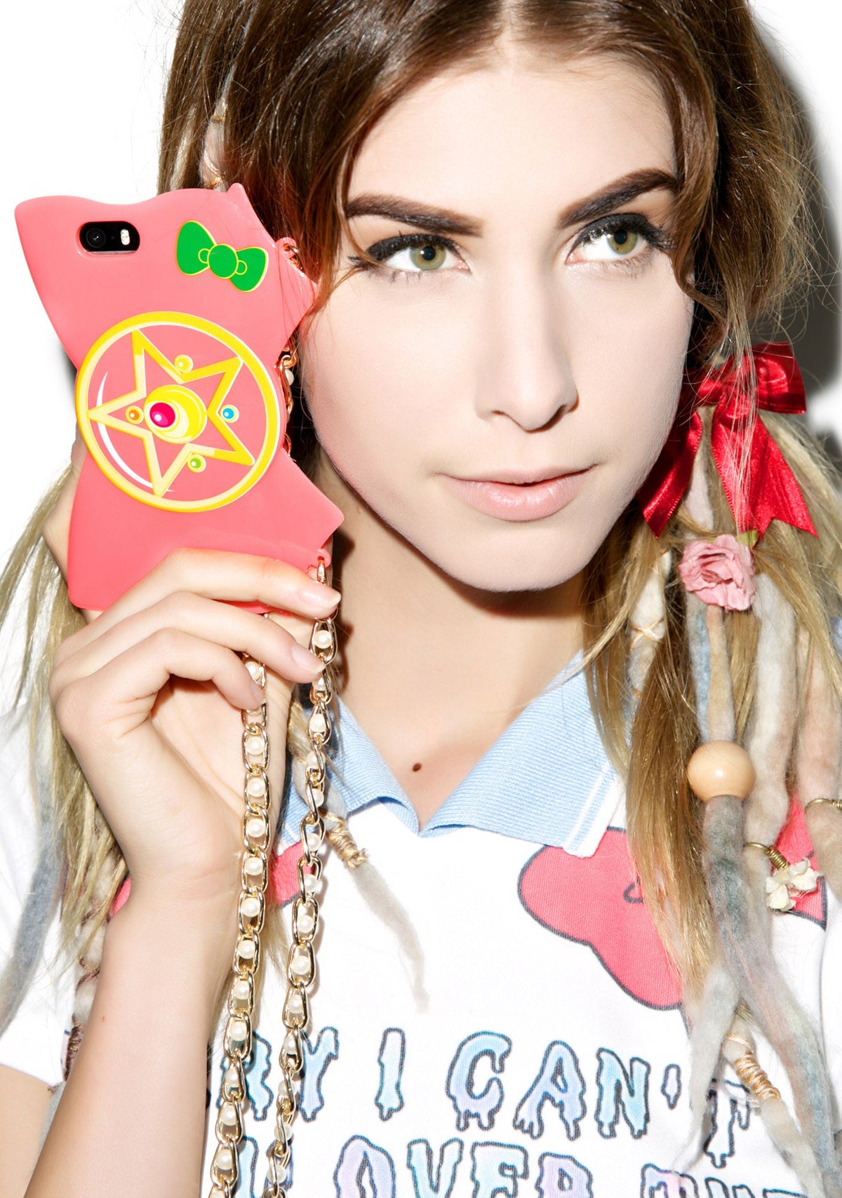 Crystal Star Bow iPhone 5 Case - Pink