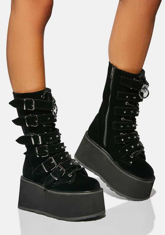 Damned-225 Platform Mid-Calf Boots