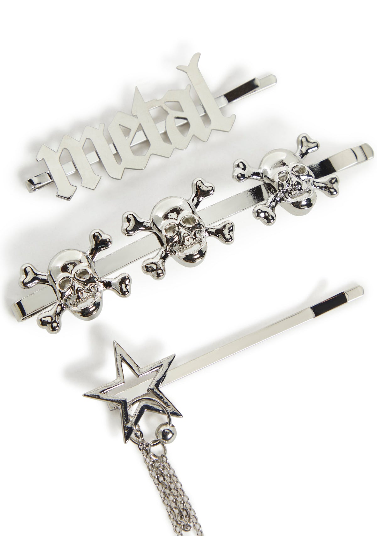 Rebel Metal Hair Clip Set