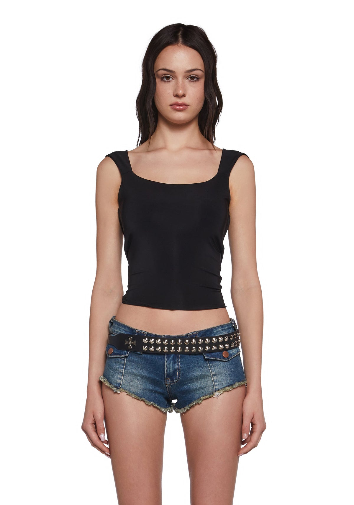 Porch Summer Open Back Top - Black