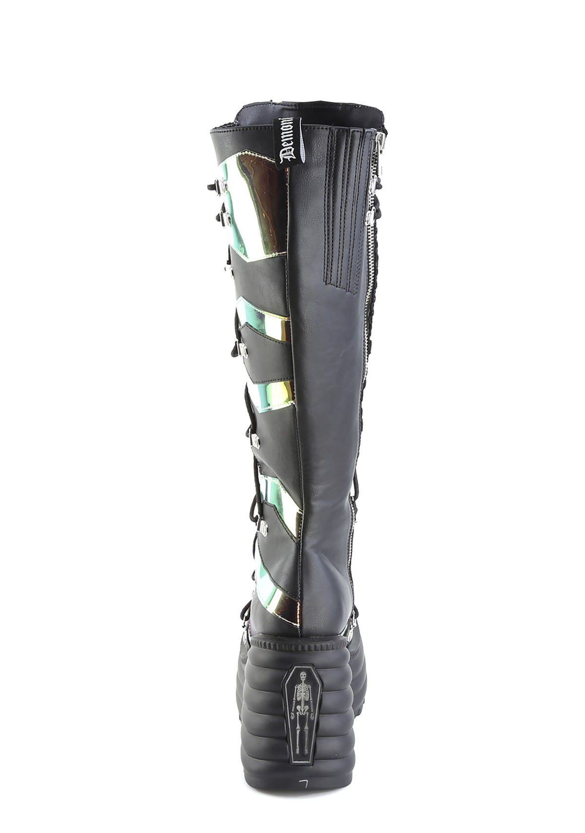 Blaze-152 Platform Wedge LED Light-Up Knee High Boots