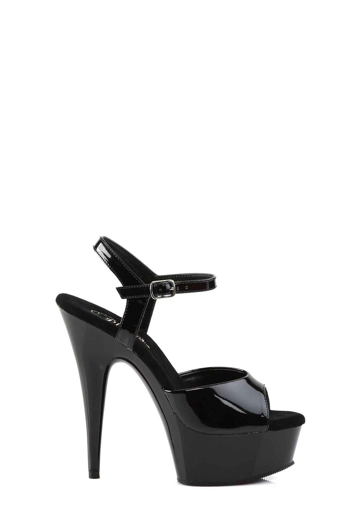 Delight-609 Platform Ankle Strap Sandals-Black