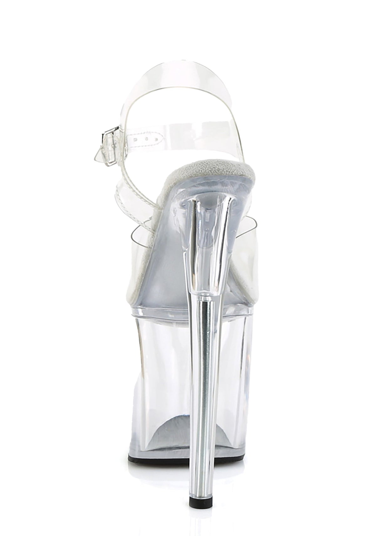 Naughty-808 Platform Ankle Strap Sandals-Clear