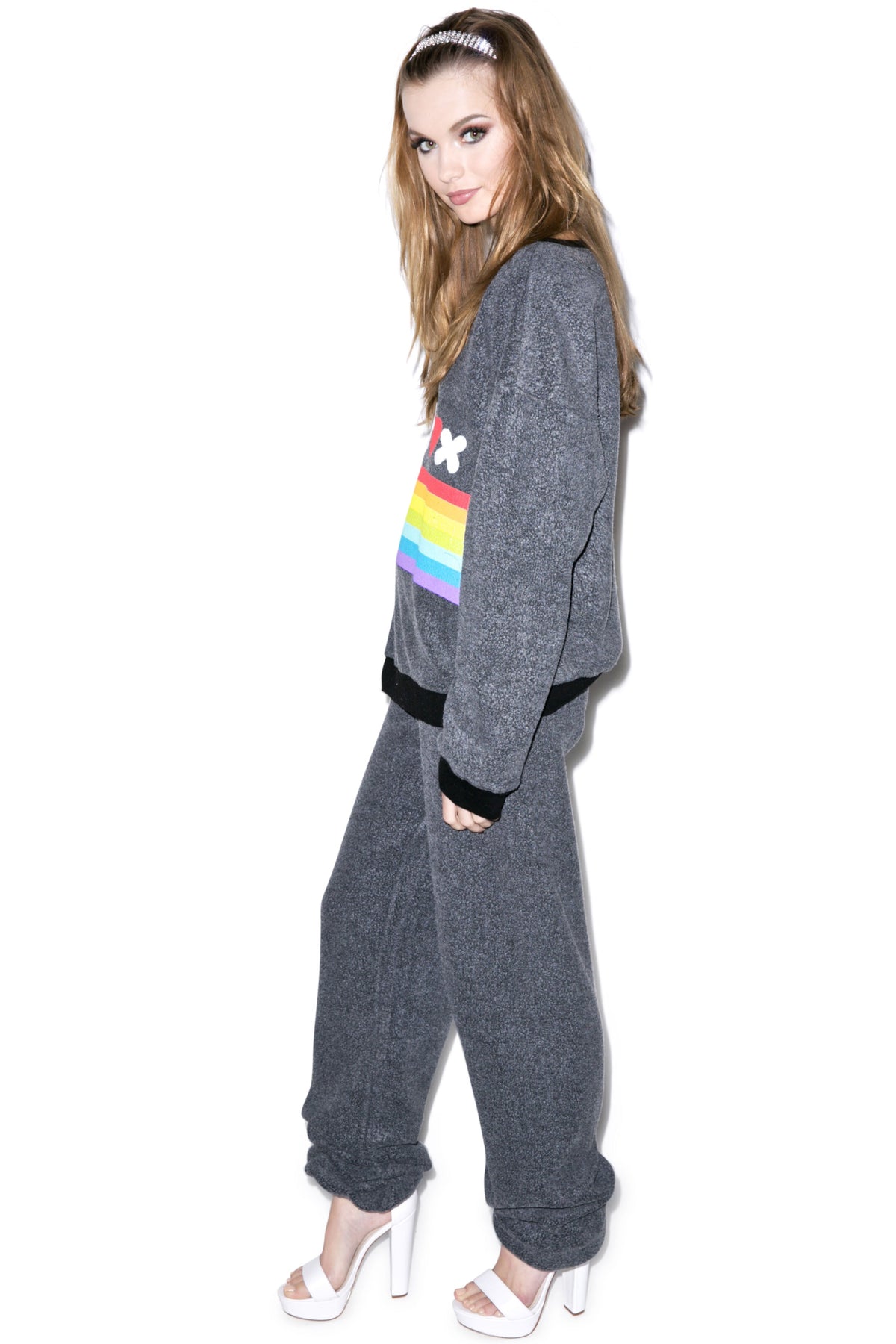 Chenille Wildfox P.E. Sweats - White