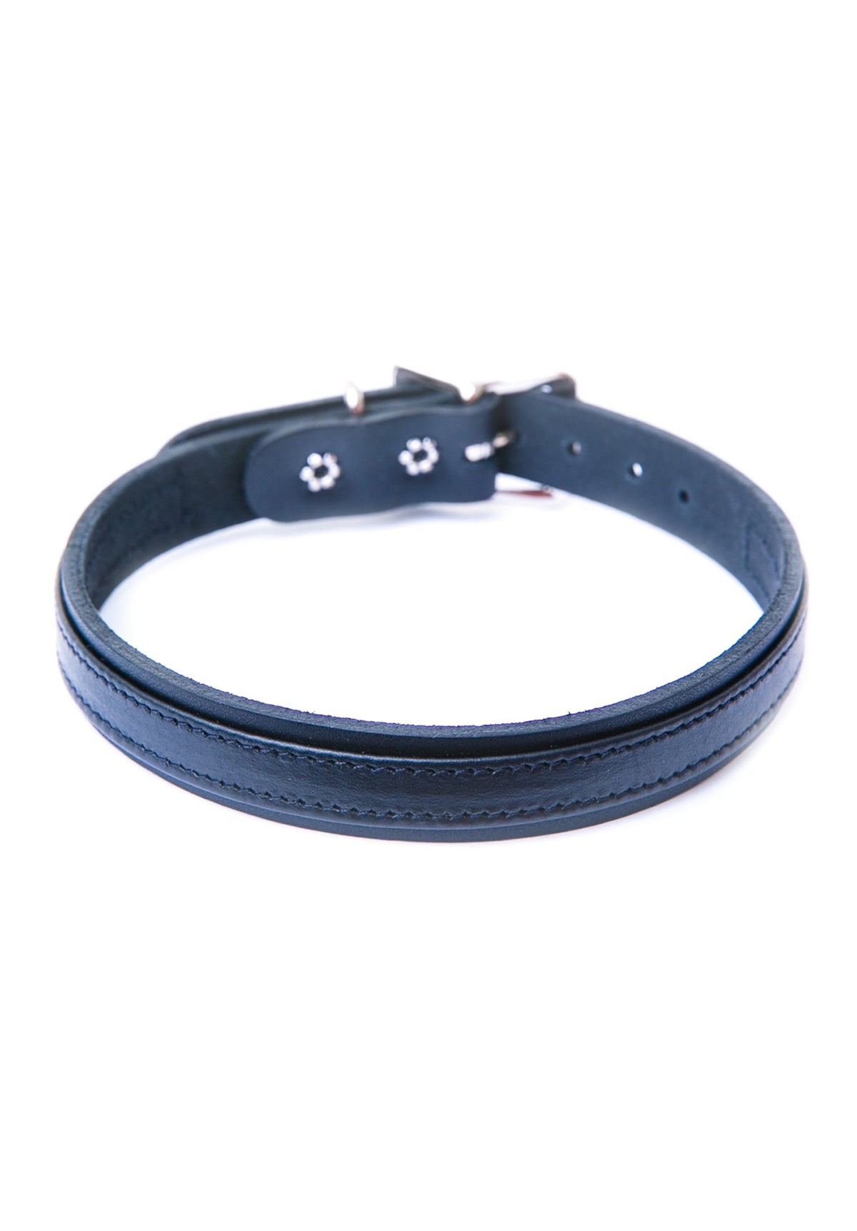 Strap Tease Leather Choker - Black