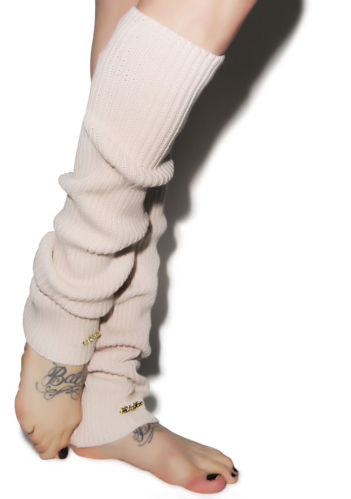 Chunky Knit Leg Warmers - Light Brown