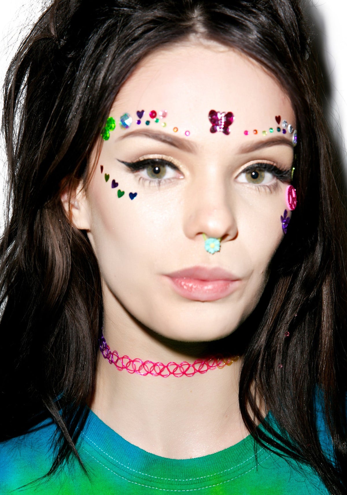 That's So 90s Tattoo Choker - Rainbow