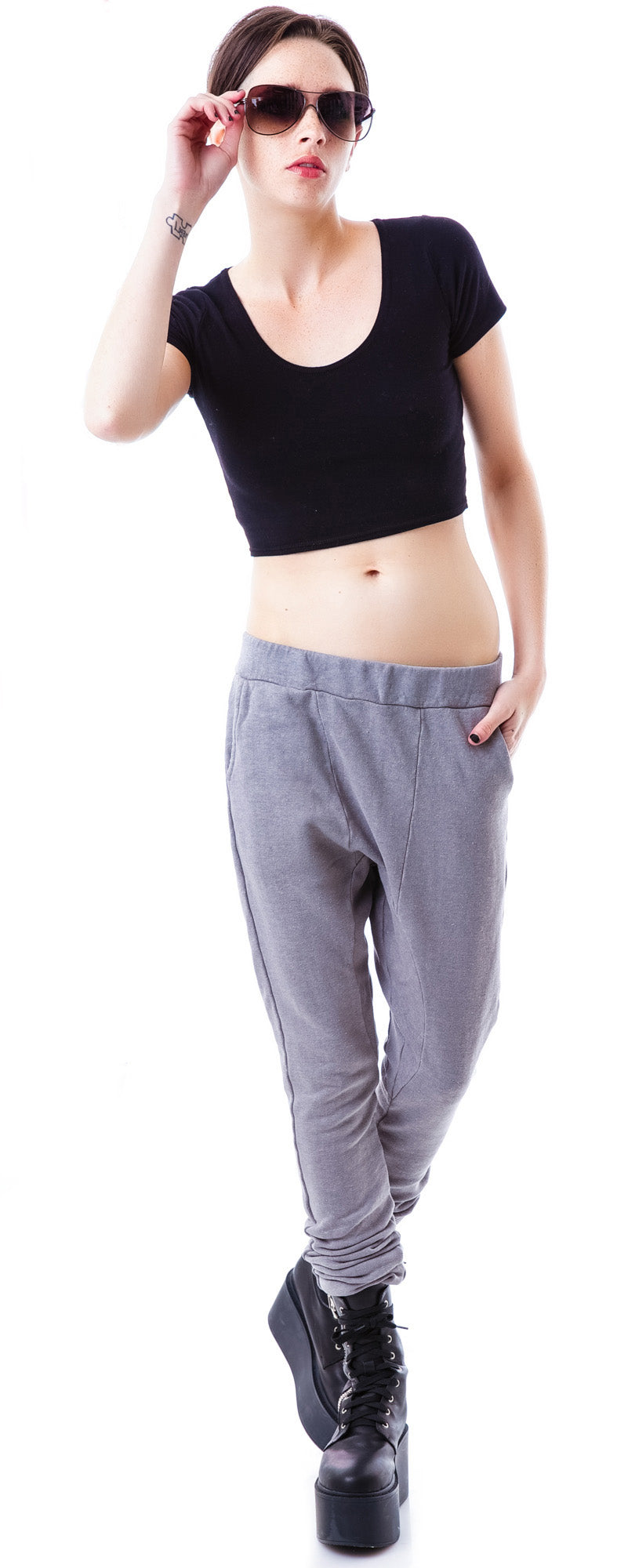 Hammer Time Drop Crotch Pants - Dark Gray
