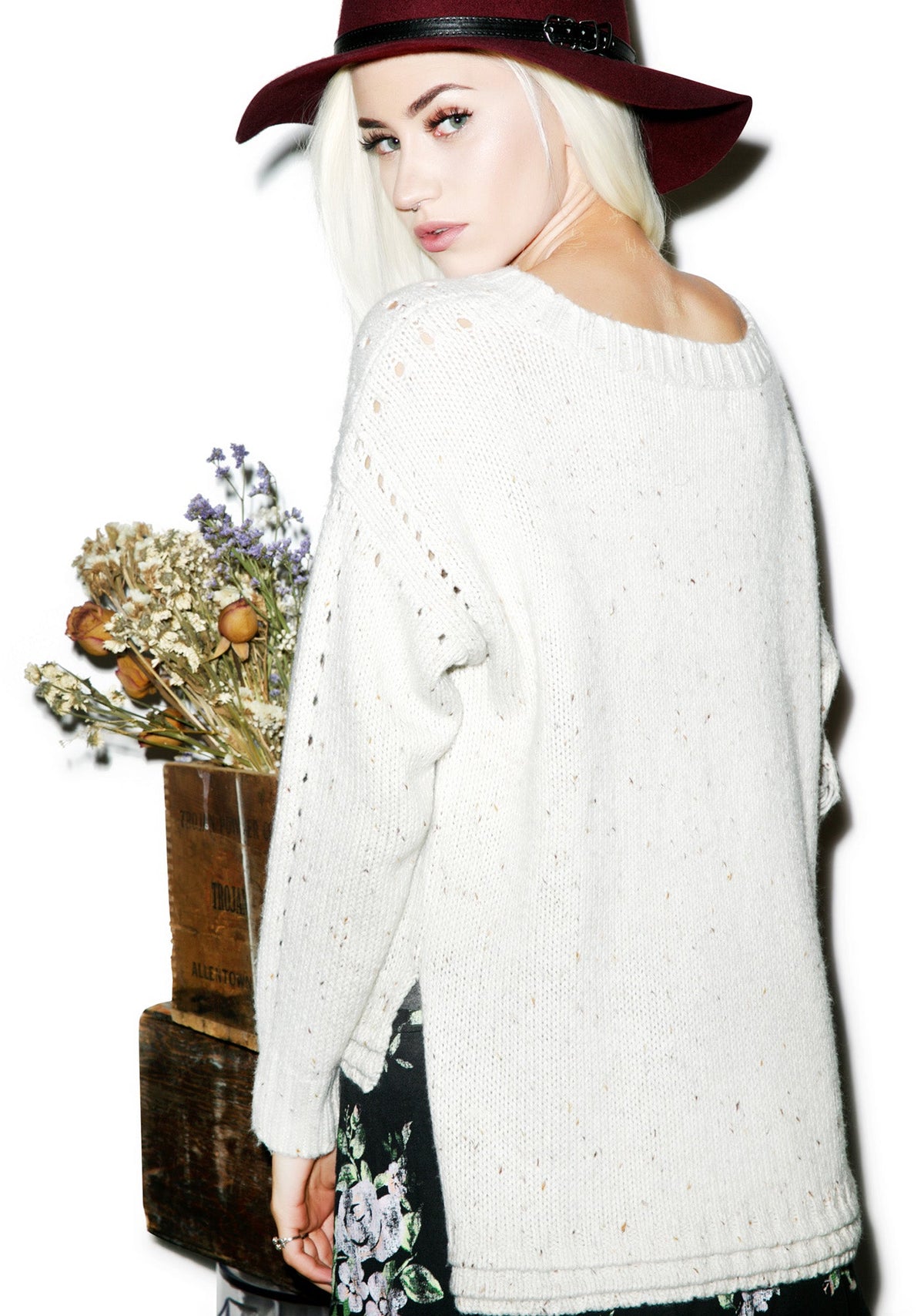 Dinner Party Sweater - White