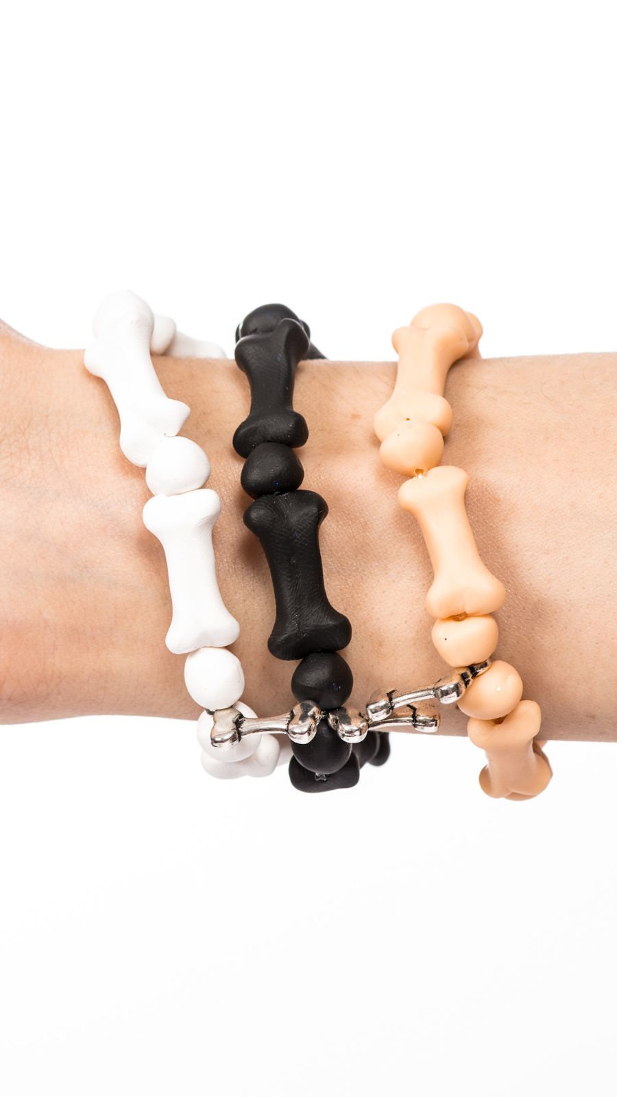 Bedrock Bones Skull Bracelets - Off White
