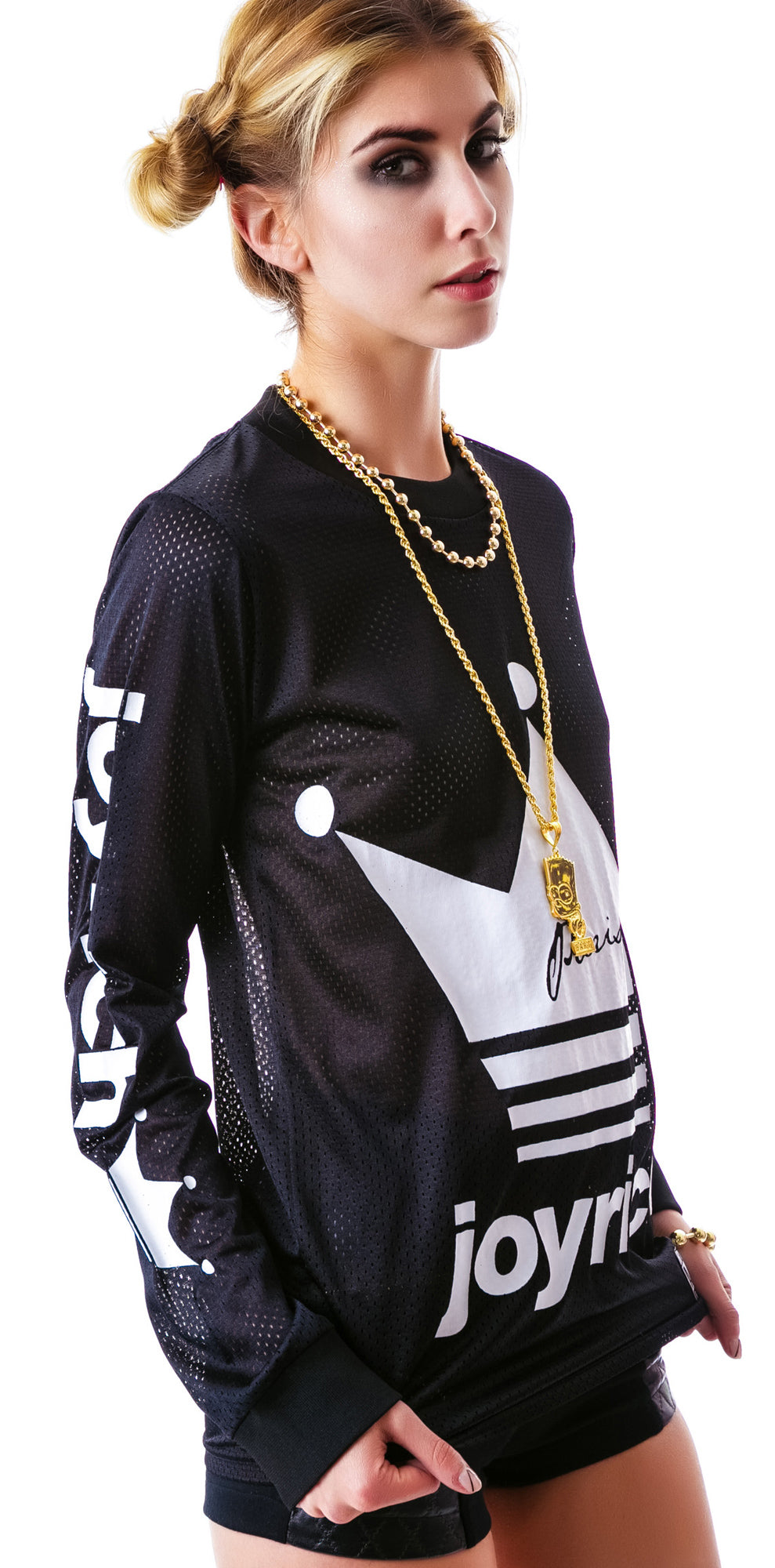Crown Joyrich Mesh Long Sleeve Tee - Off White