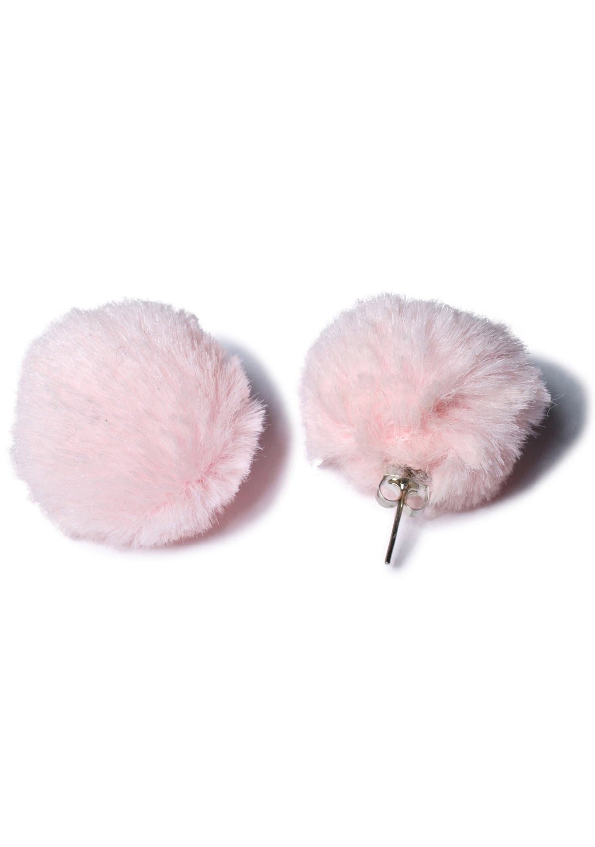 Like Whatever Pom Earrings - Light Pink