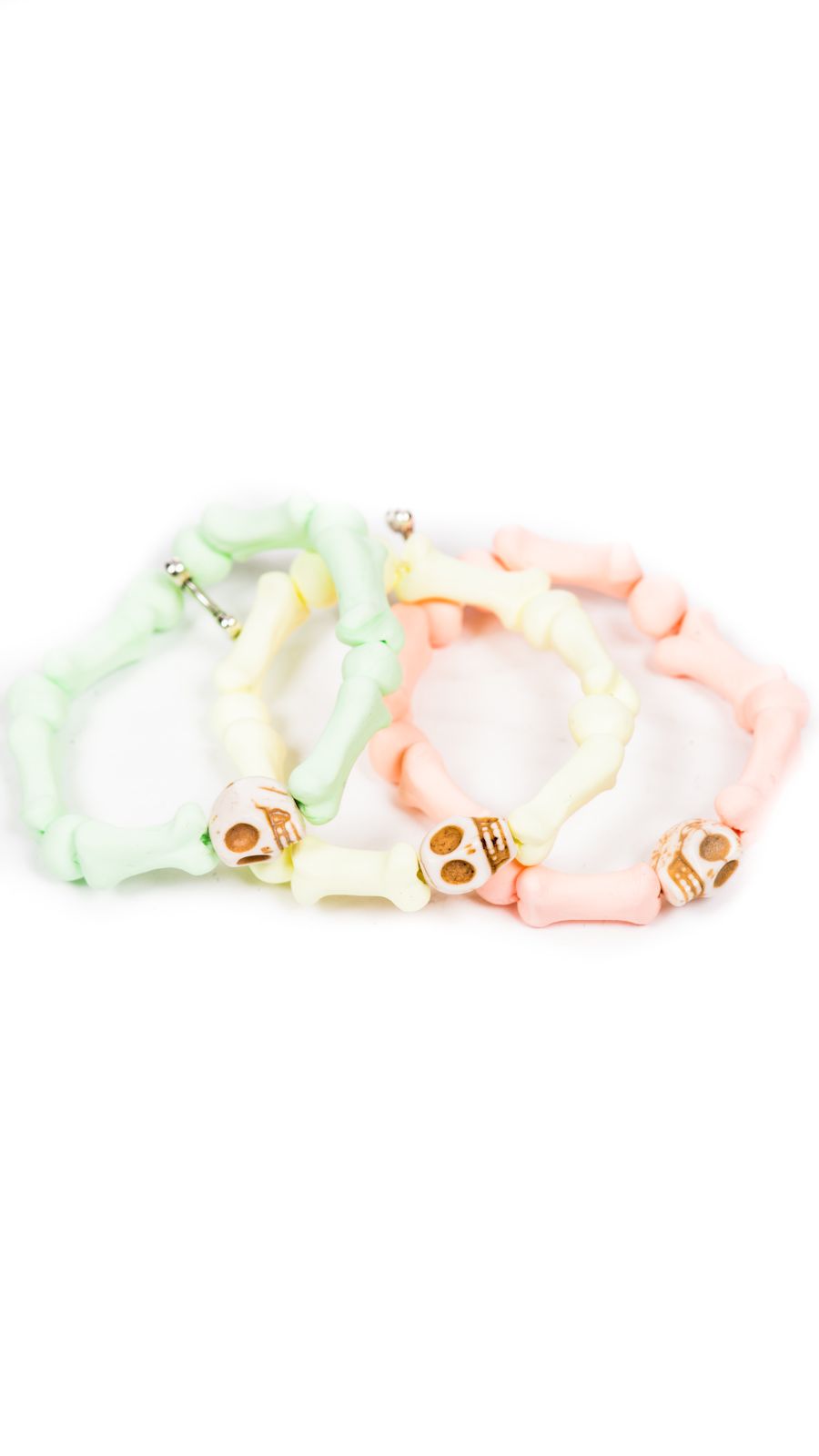 Bedrock Bones Skull Bracelets - Off White