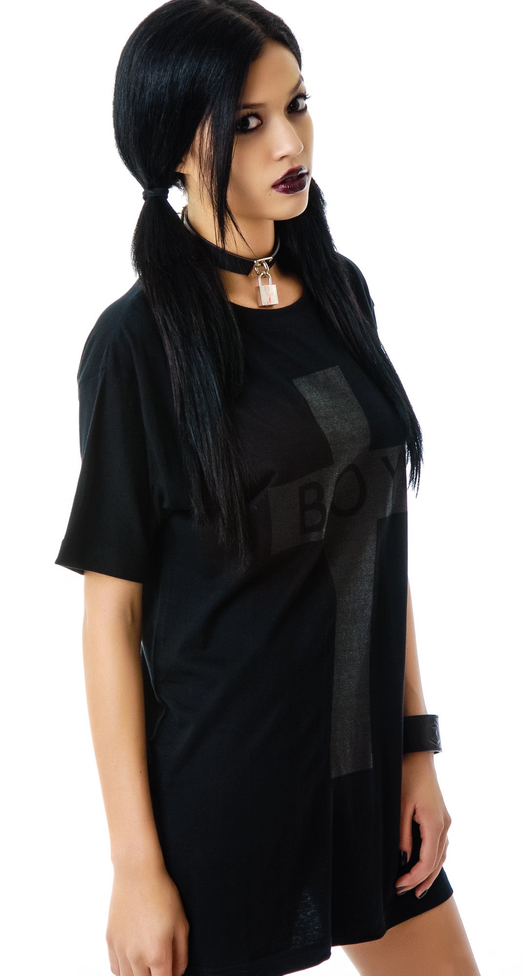 x BOY London Boy Cross Oversized Tee - Black