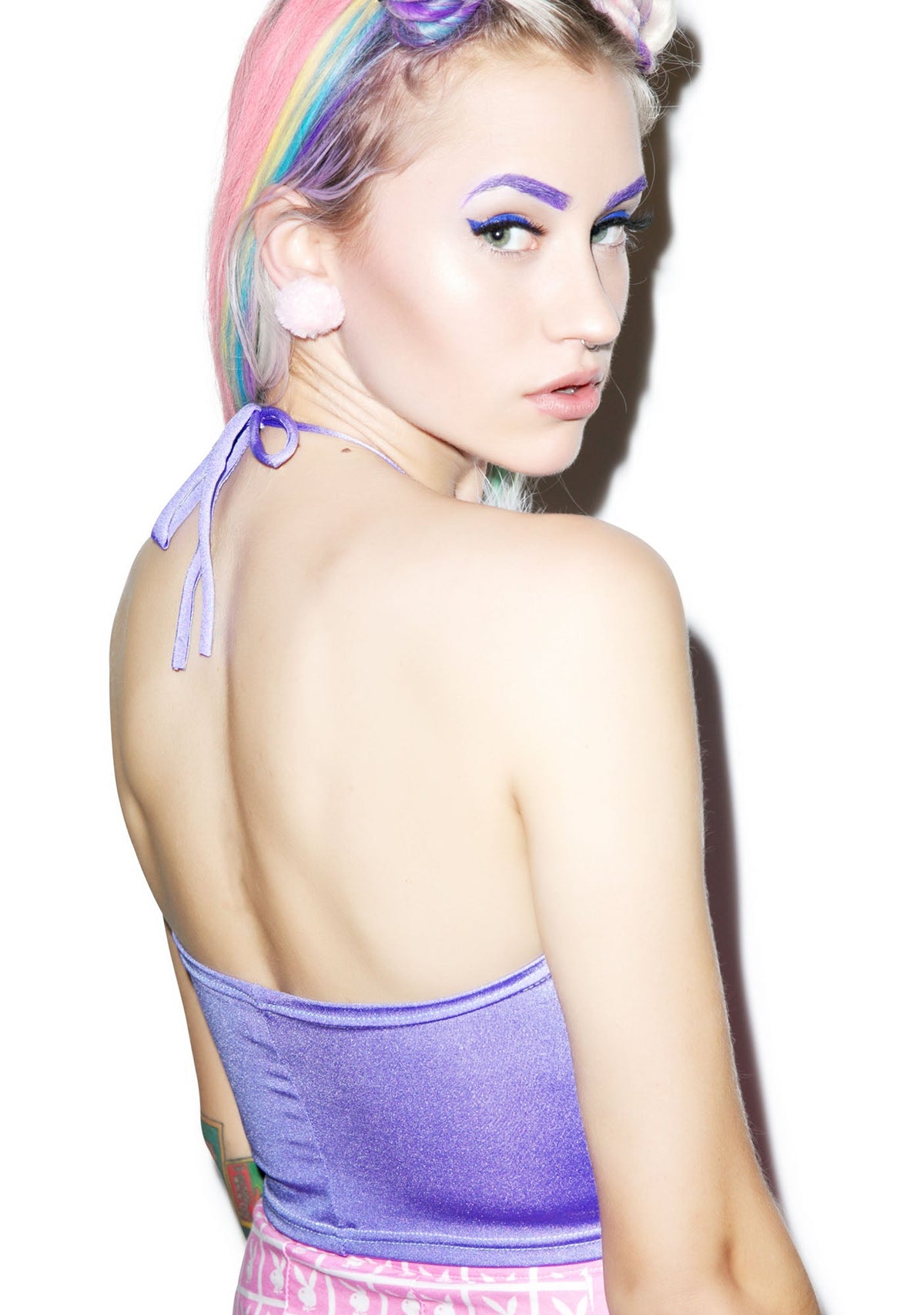 Fluff Sassy Halter - White