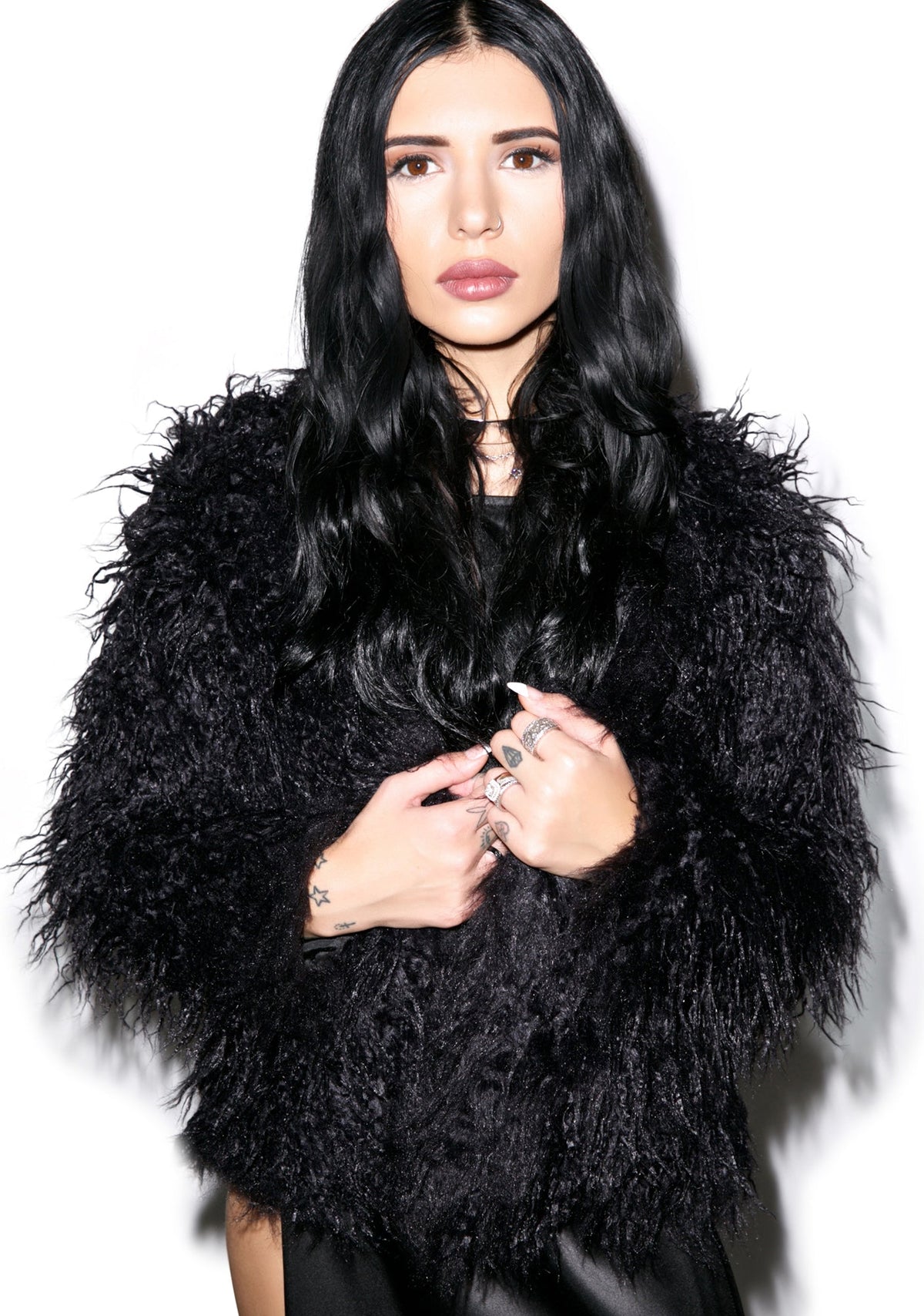 Night Song Faux Fur Jacket - Light Brown