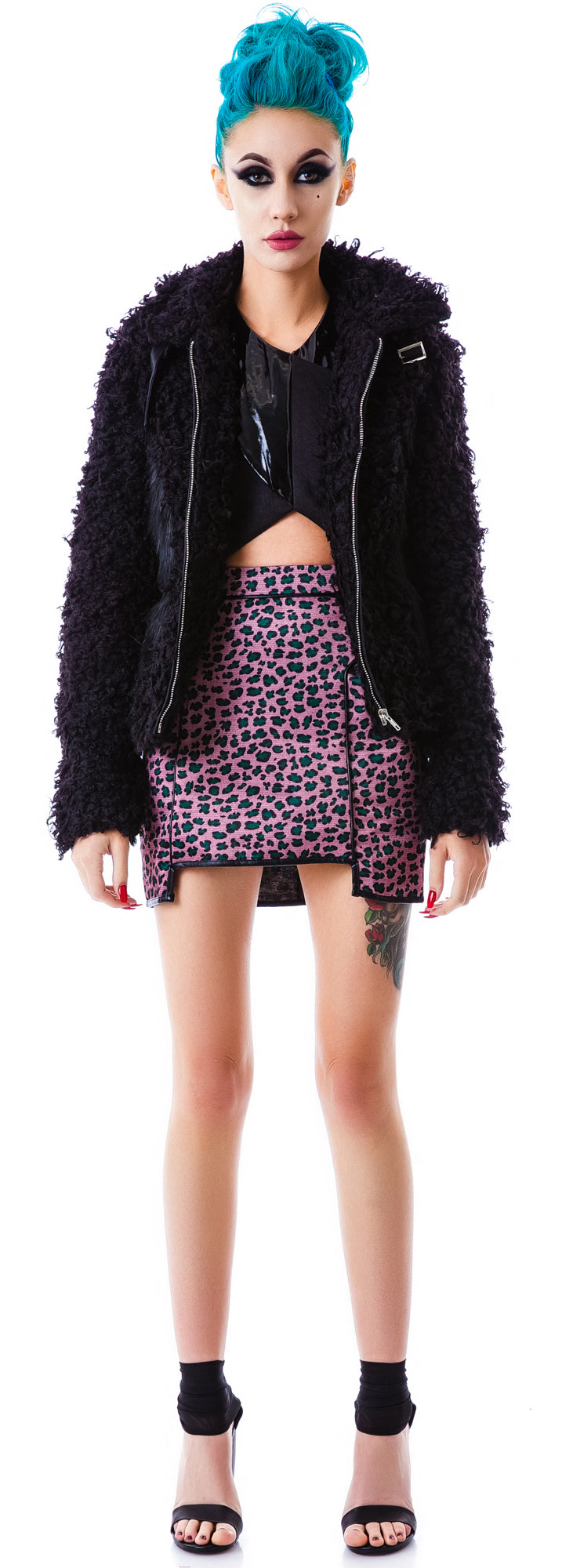 The Teddy Faux Fur Jacket - Black