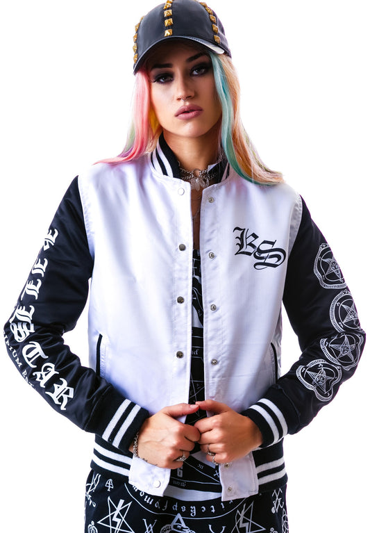 Hell Yeah Varsity Jacket - Black