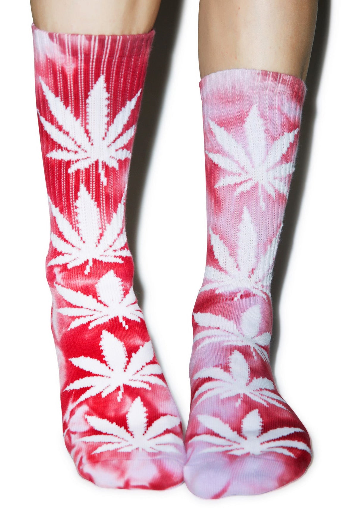 Tie Dye Plantlife Crew Sock - Off White