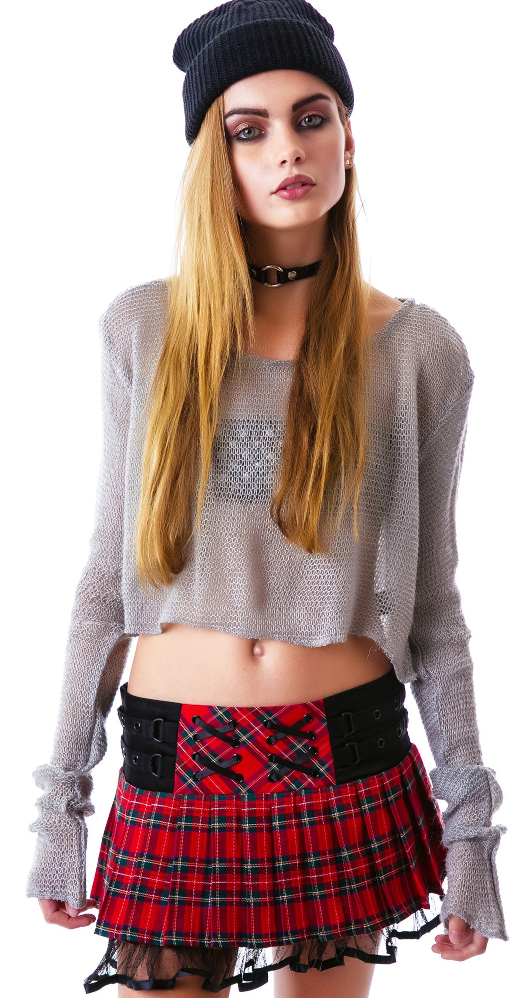 Darla Plaid Mini Skirt - Red