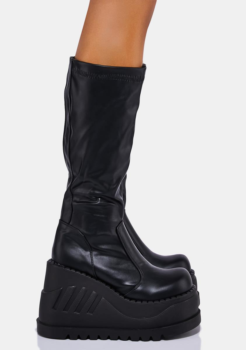 Stomp-200 Platform Knee High Boots