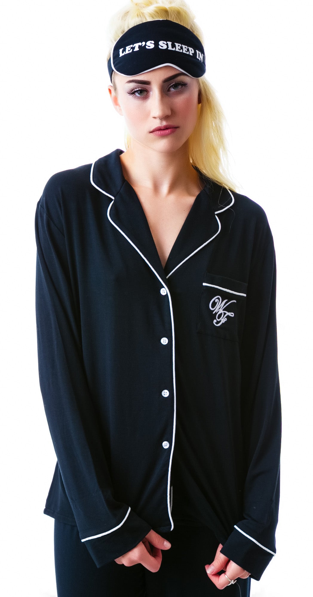 Je T'aime Classic PJ Set - Black
