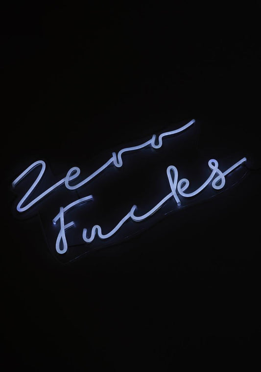 Zero Fucks Wall Neon Light