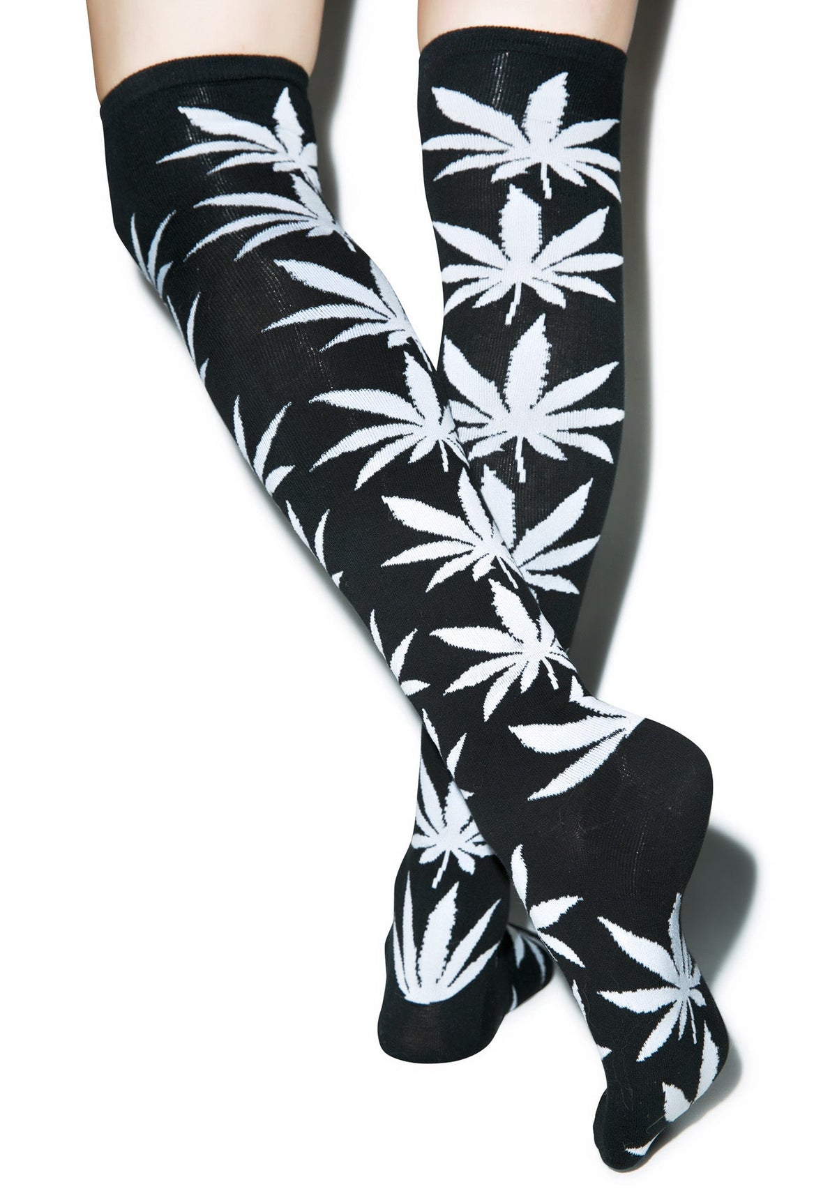 Plantlife Thigh High Socks - Gray