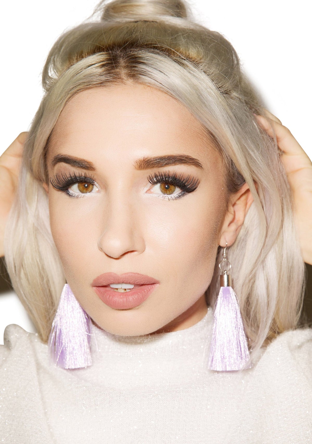 Tila Tassle Earrings - Light Pink