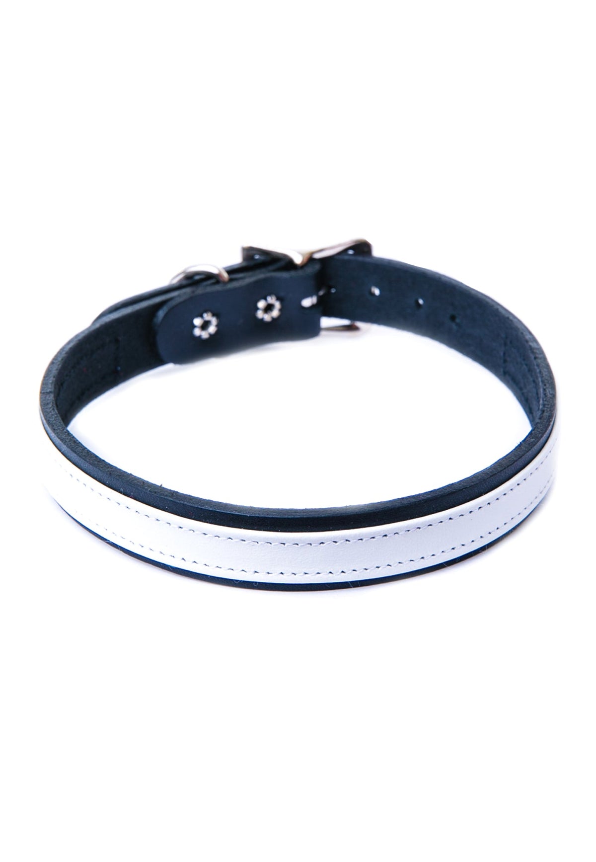 Strap Tease Leather Choker - Purple
