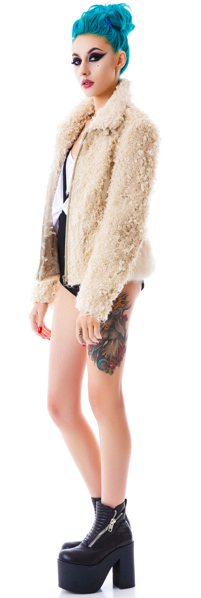 The Teddy Faux Fur Jacket - Black
