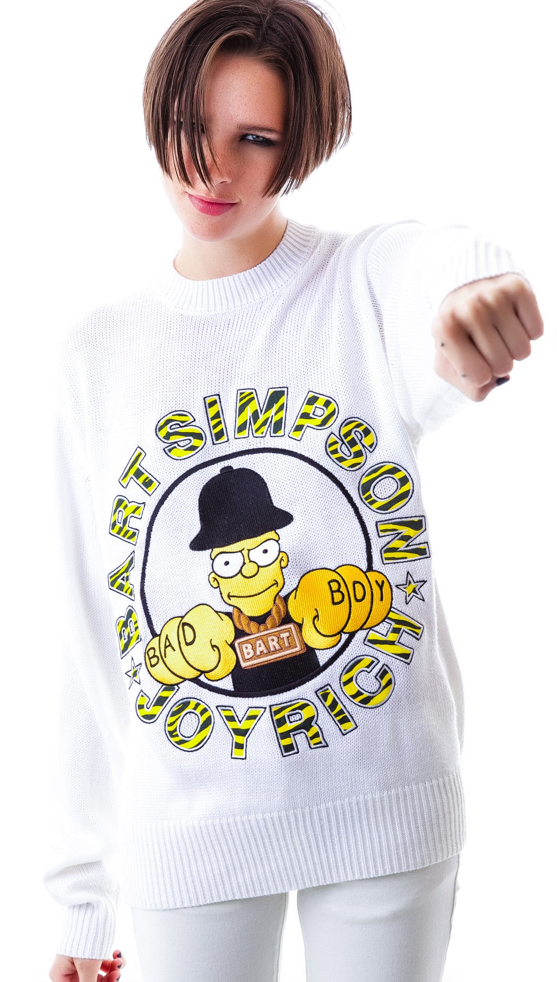 Bad Boy Bart Knit Crew - Off White