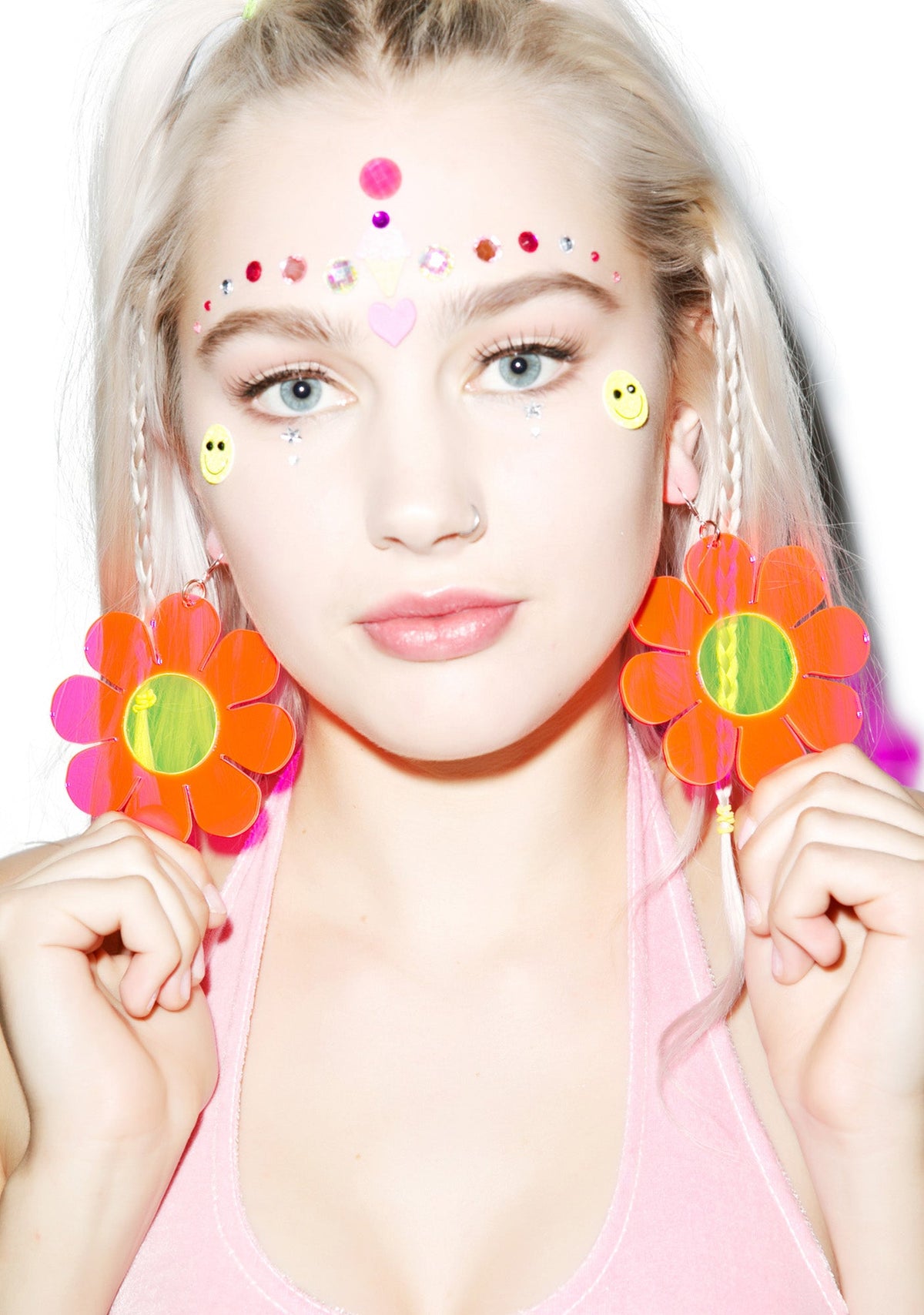 Flower Powerz Earrings - Light Pink