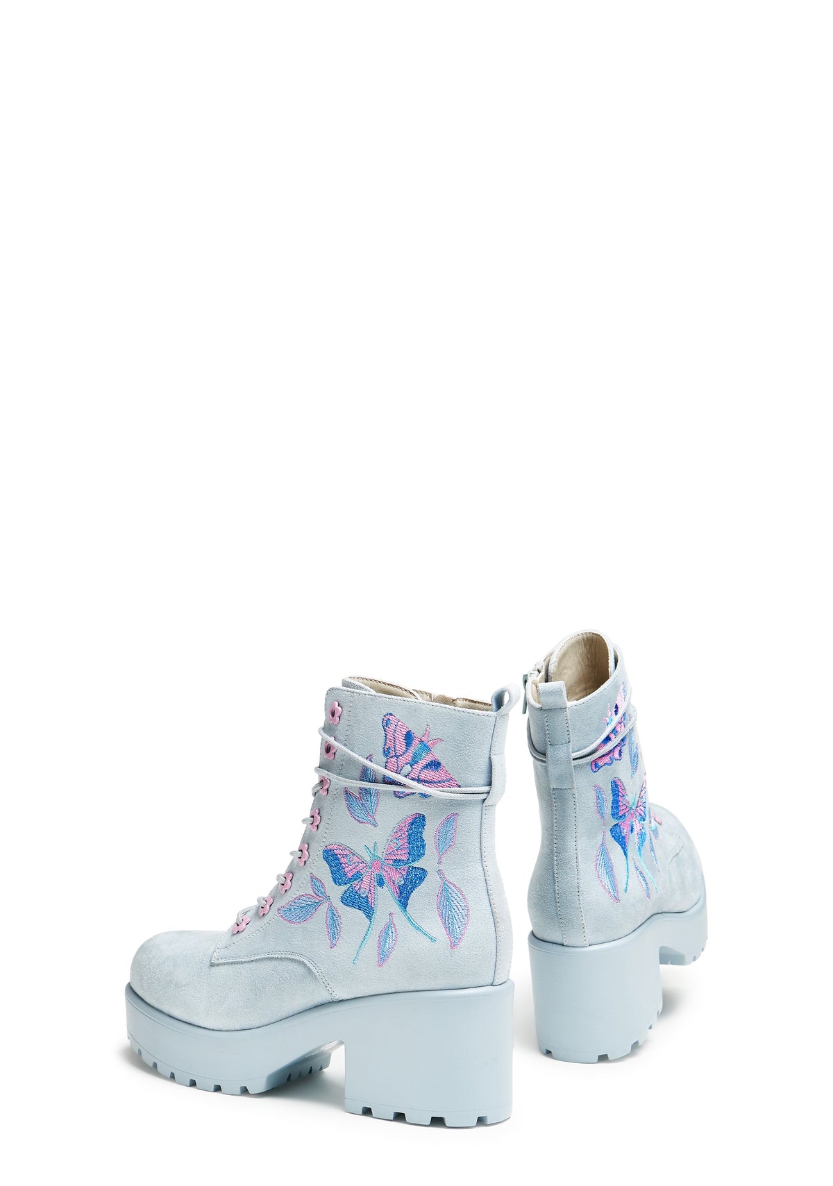 Butterfly Dune Suede Platform Military Boots
