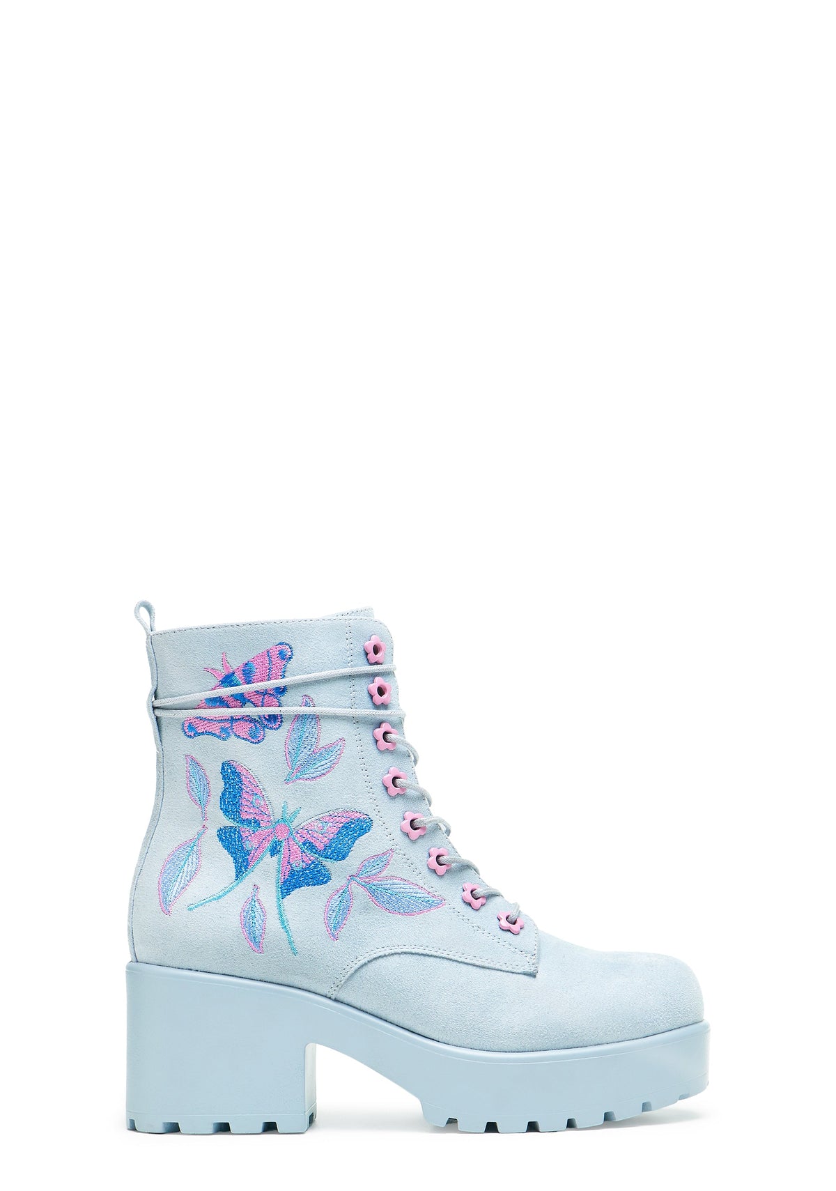 Butterfly Dune Suede Platform Military Boots