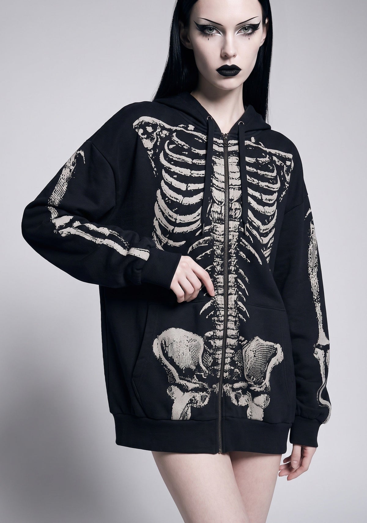 Spine Chiller Zip-Up Hoodie