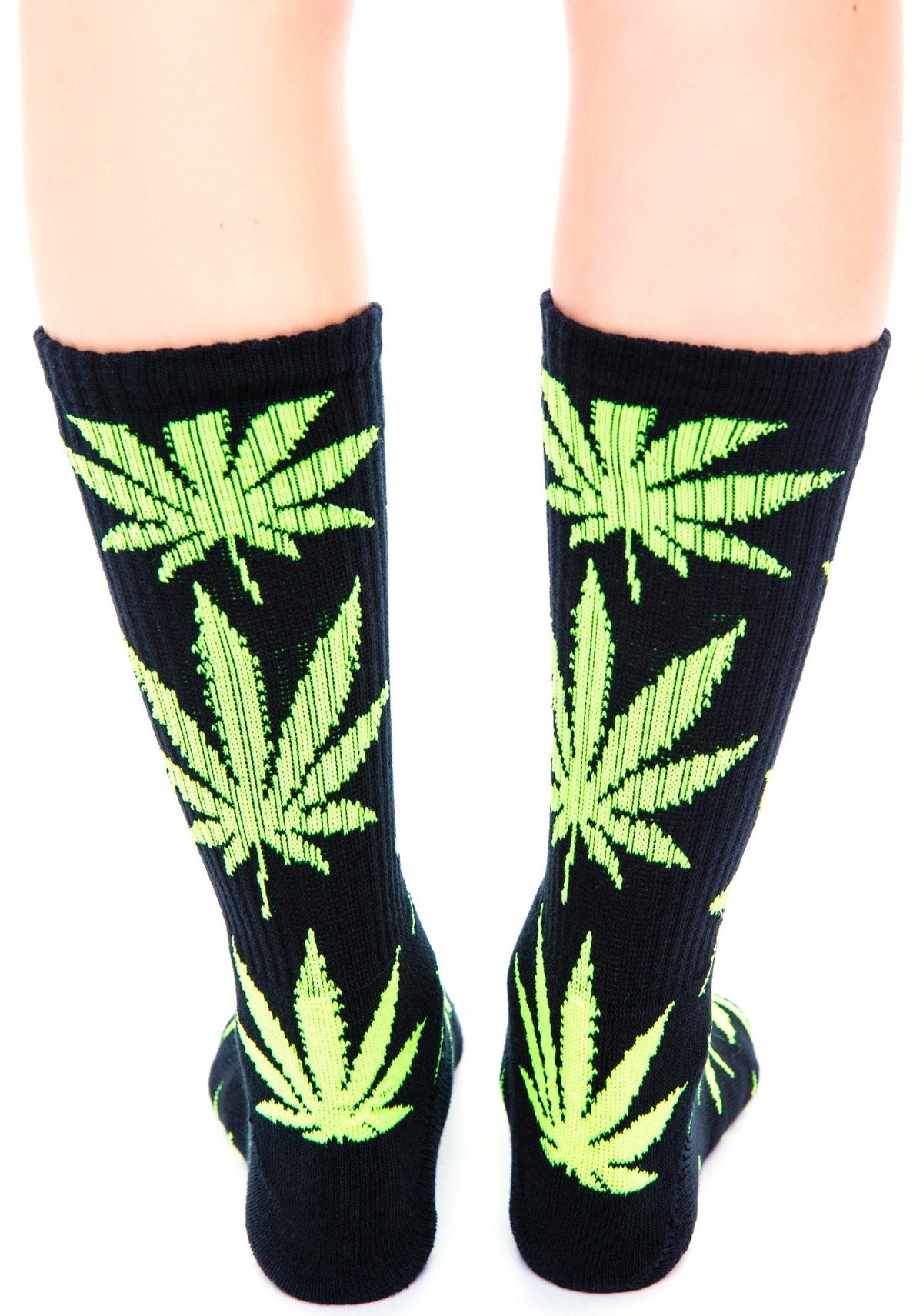 Glow in the Dark Plantlife Sock - Black