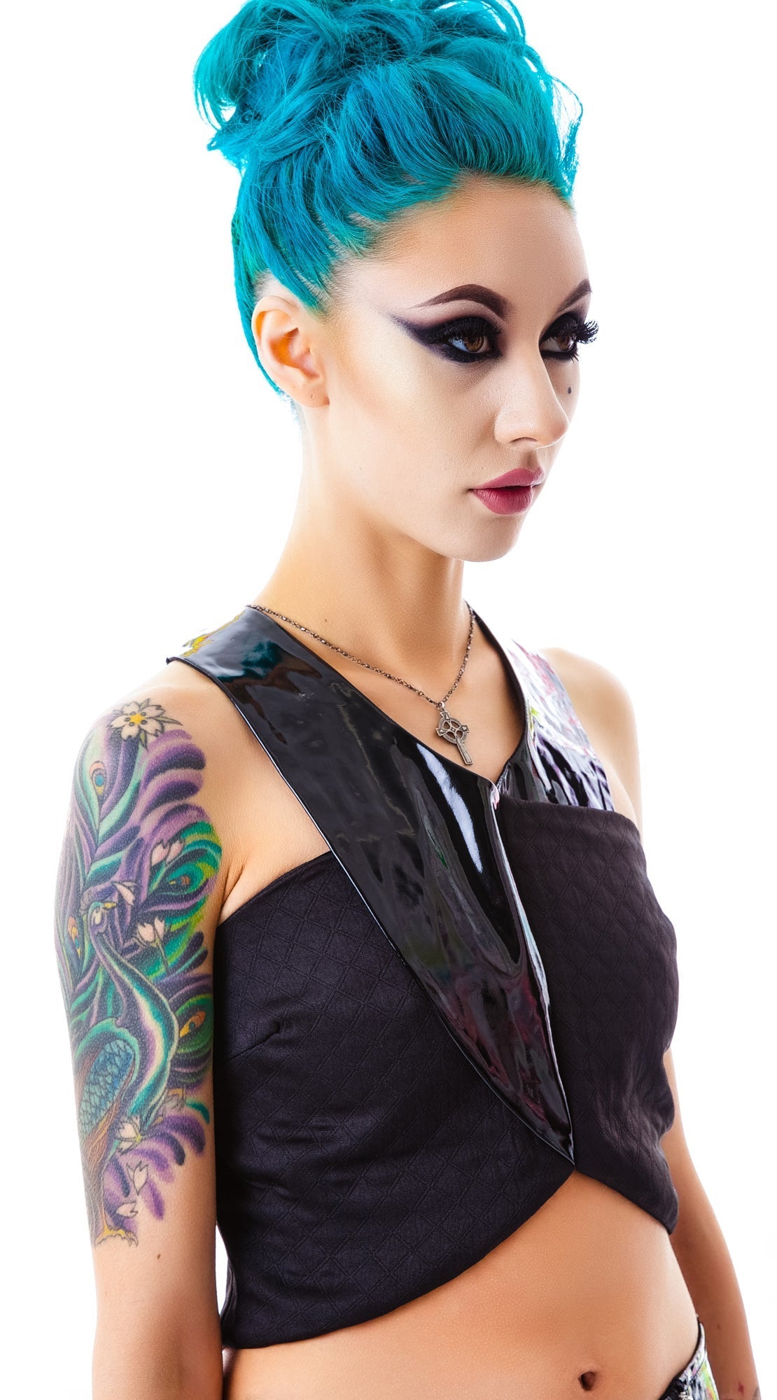 Galactica Crop Top - Black