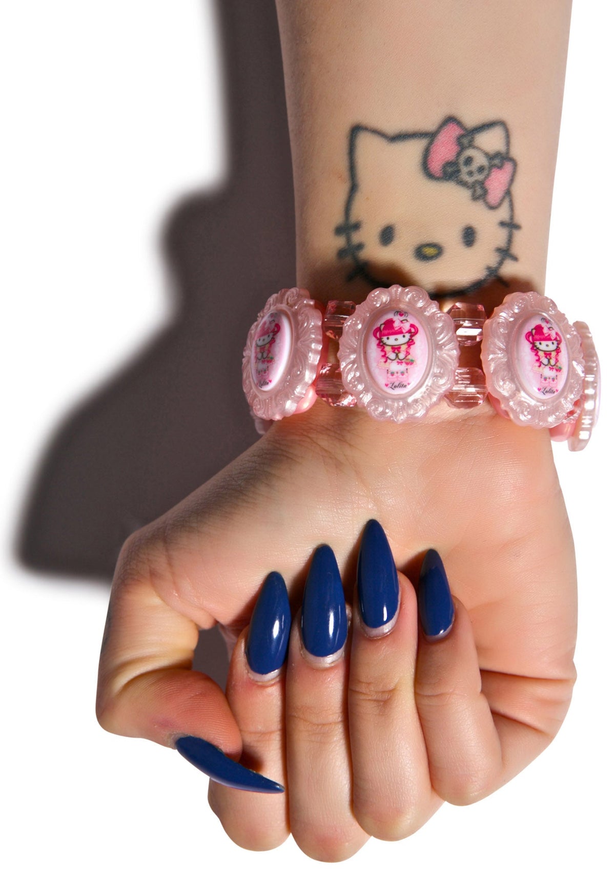 Gothic Lolita Cuff Bracelet - Pink