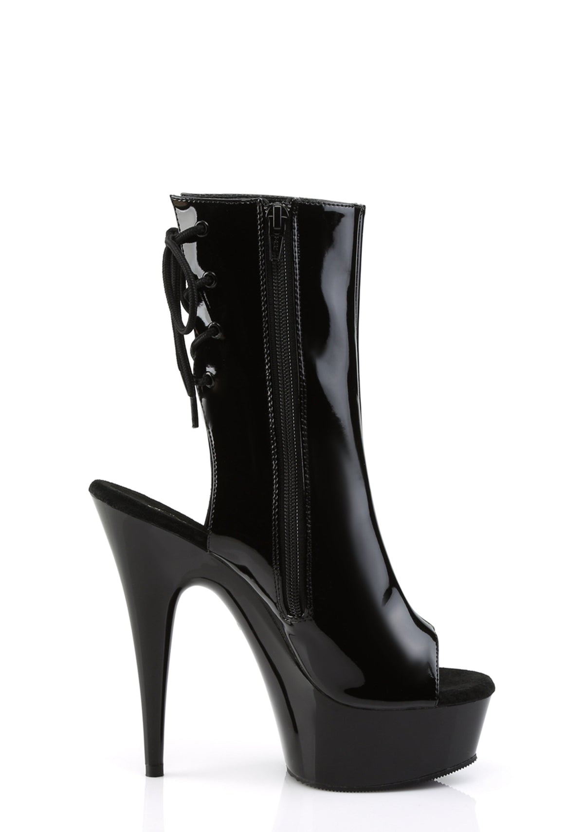 Delight-1018 Platform Ankle Boots-Black