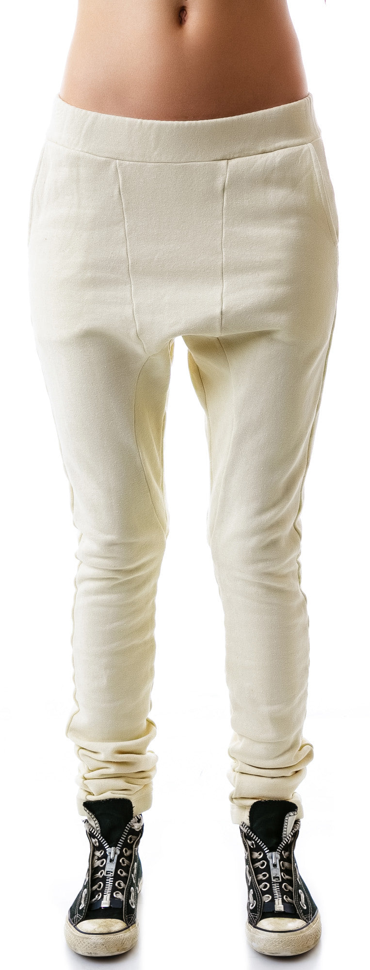 Hammer Time Drop Crotch Pants - Off White