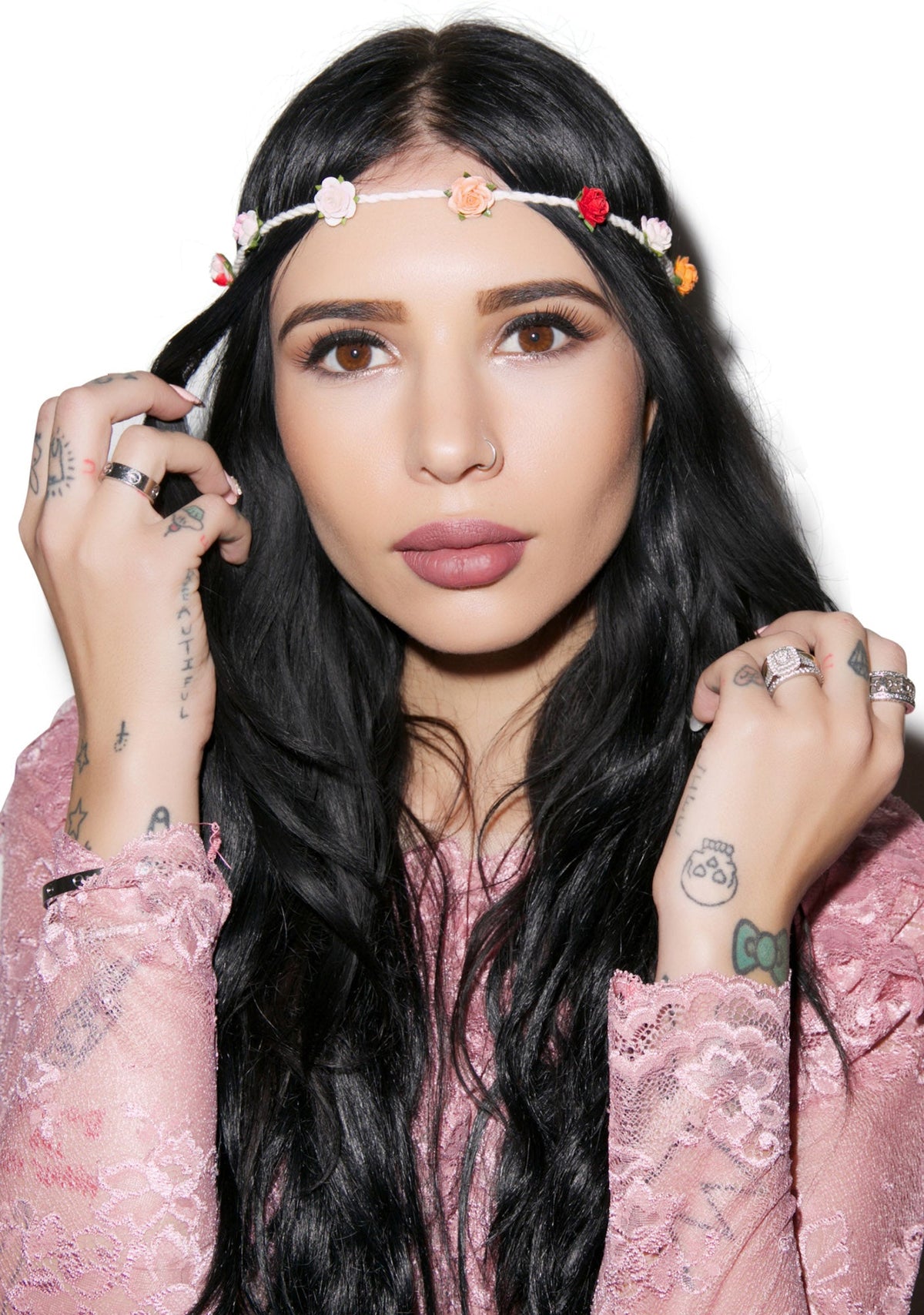 Bella Floral Headband - Pink