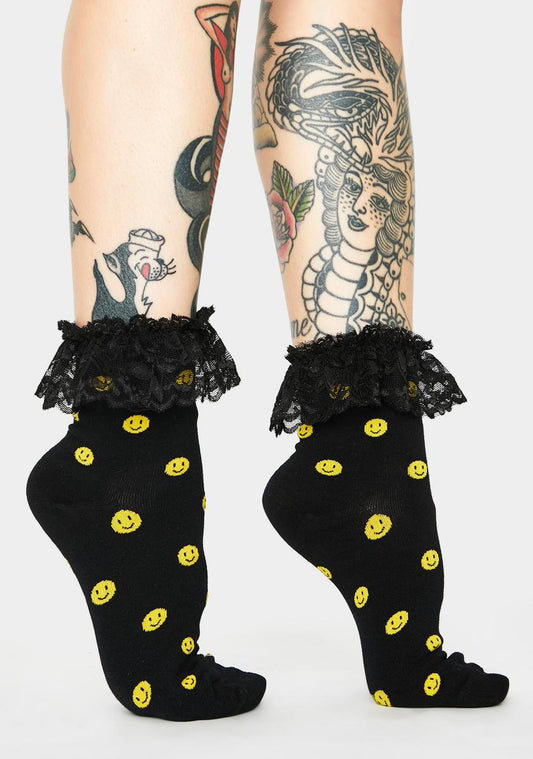 I'm Cheesin' Ruffle Socks
