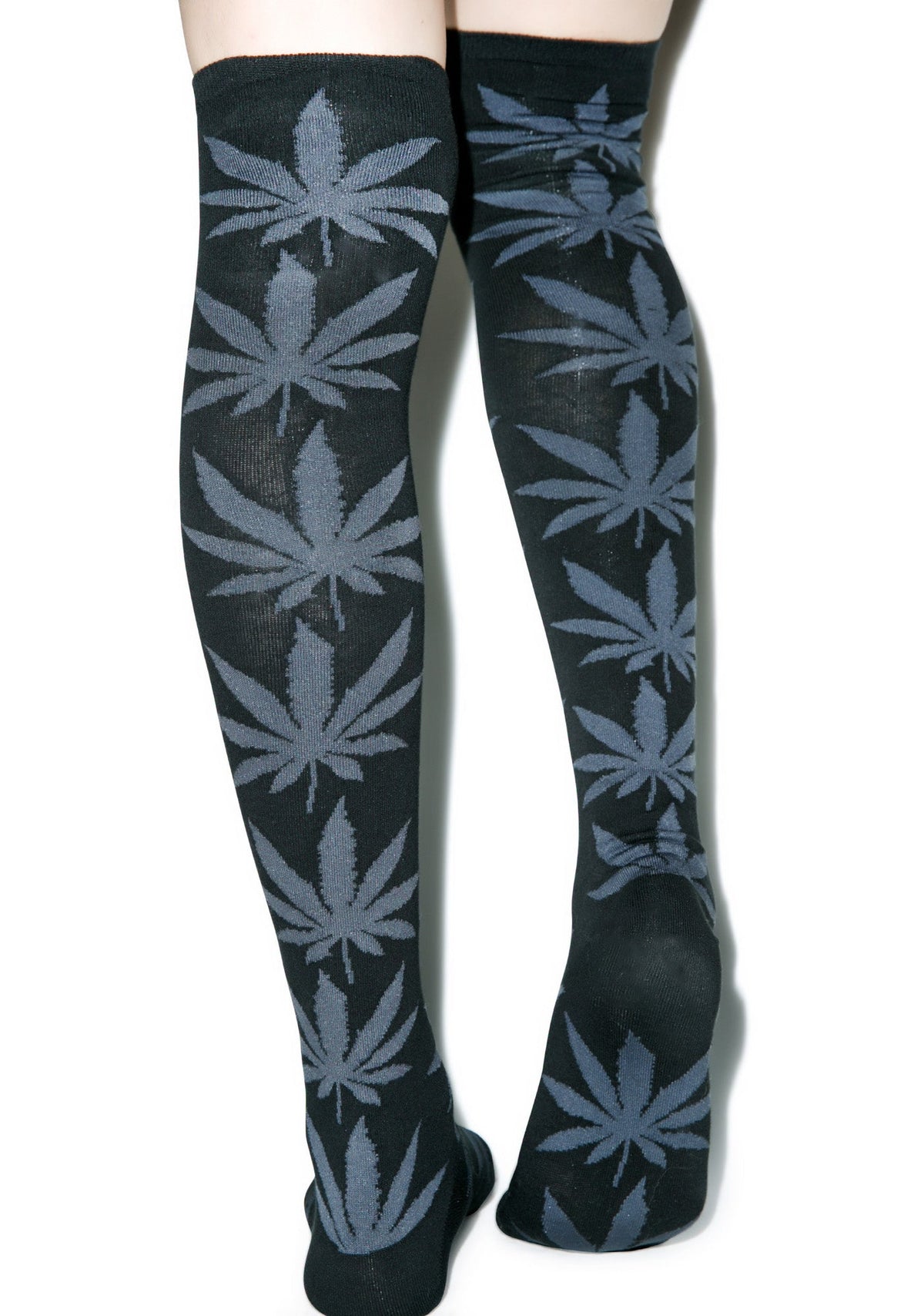 Plantlife Thigh High Socks - Gray