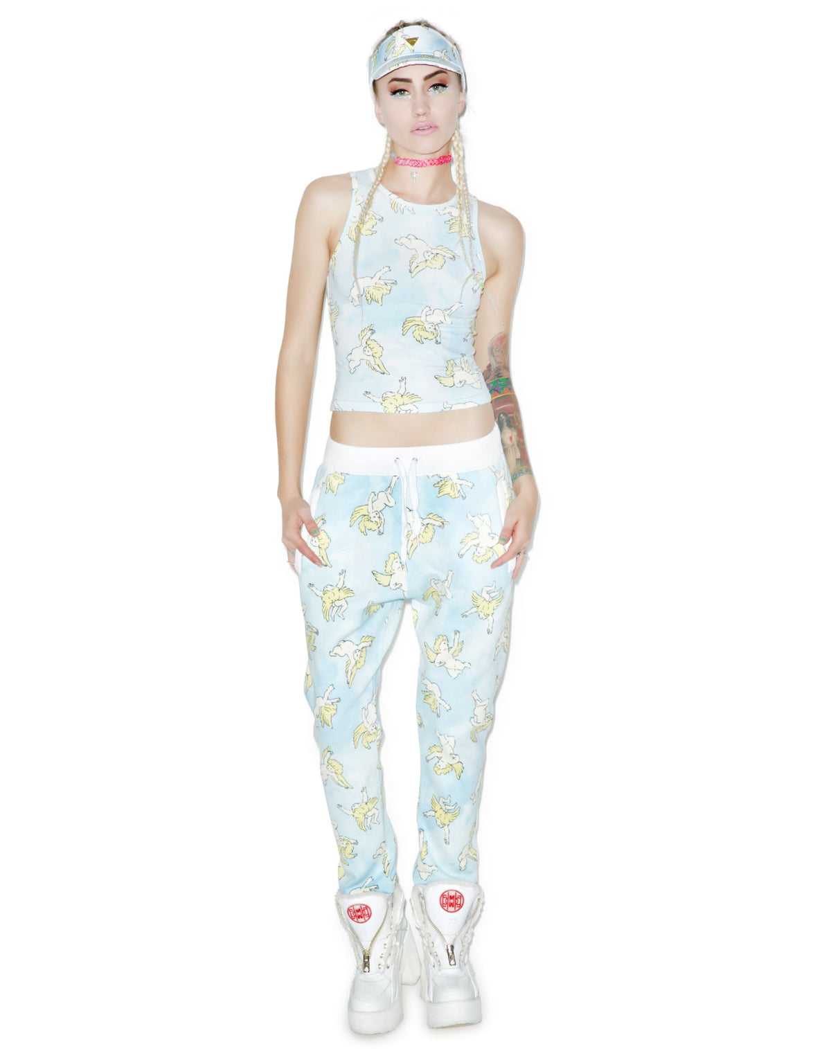 Risen Sky Sweat Pants - Light Pink