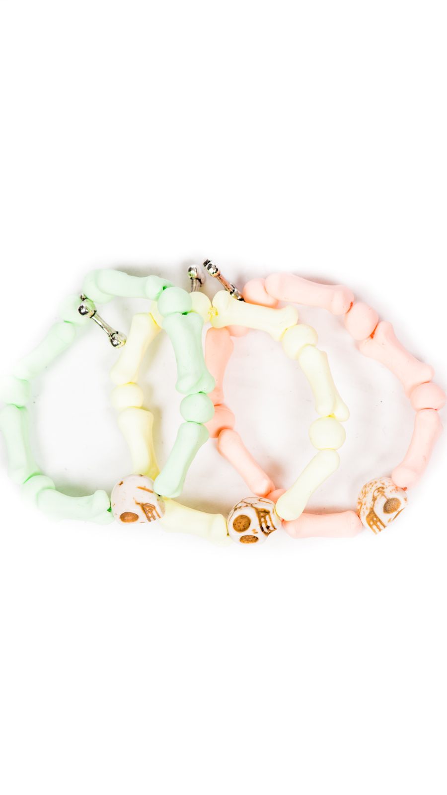 Bedrock Bones Skull Bracelets - Off White