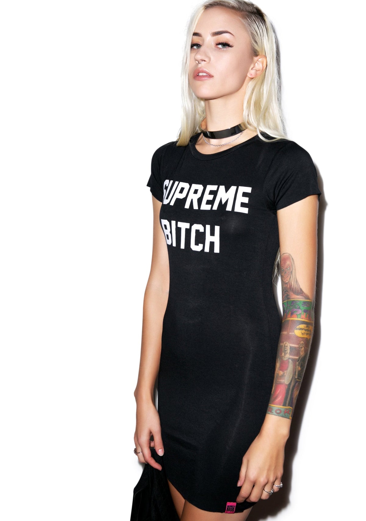Supreme Bitch T Dress - Black