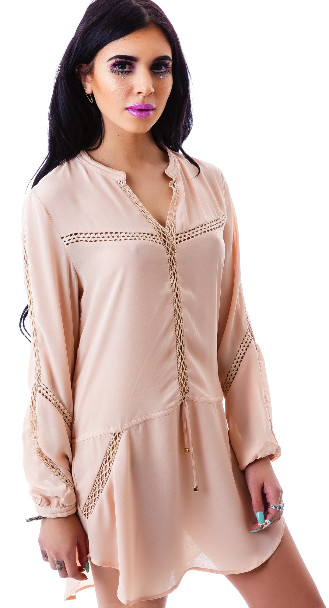 Heather Tunic Top - Black