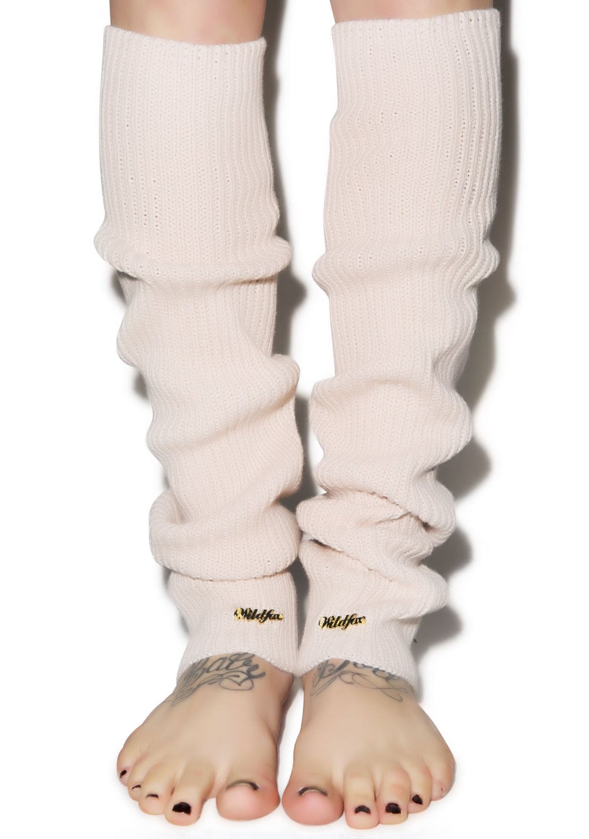 Chunky Knit Leg Warmers - Light Brown